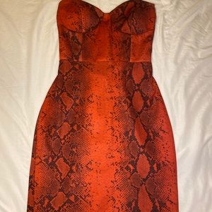 Red Snakeskin Dress